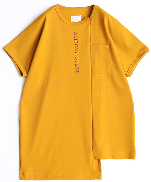SHAREEF(シャリーフ)の「GEORGETTE JQ SWITCHING BIG-T(Tシャツ/カットソー・メンズ・ホワイト/ブラック/イエロー/レッド・1/2/3)」の3枚目の写真