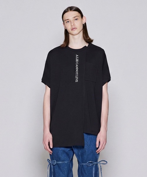 SHAREEF(シャリーフ)の「GEORGETTE JQ SWITCHING BIG-T(Tシャツ/カットソー・メンズ・ホワイト/ブラック/イエロー/レッド・1/2/3)」の2枚目の写真