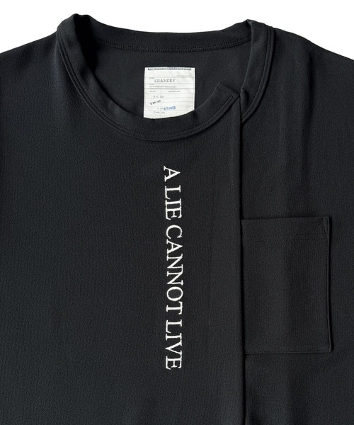 SHAREEF(シャリーフ)の「GEORGETTE JQ SWITCHING BIG-T(Tシャツ/カットソー・メンズ・ホワイト/ブラック/イエロー/レッド・1/2/3)」の6枚目の写真