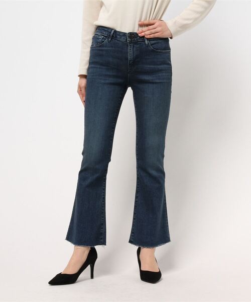 3×1(スリーバイワン)の「【3X1】MIDWAY EXTREME CROP BELL(デニムパンツ・レディース・ネイビー・M/L/LL/S)」の1枚目の写真