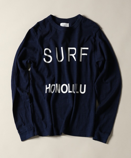 JOURNAL STANDARD relume(ジャーナルスタンダード レリューム)の「SALVAGE PUBLIC / サルベージパブリック : SURF HONOLULU ロングスリーブTシャツ# (Tシャツ/カットソー・メンズ・ネイビー・LARGE/MEDIUM)」の1枚目の写真