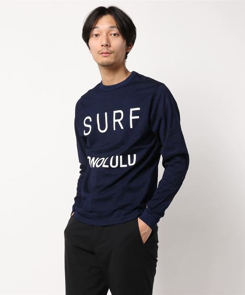 JOURNAL STANDARD relume(ジャーナルスタンダード レリューム)の「SALVAGE PUBLIC / サルベージパブリック : SURF HONOLULU ロングスリーブTシャツ# (Tシャツ/カットソー・メンズ・ネイビー・LARGE/MEDIUM)」の4枚目の写真