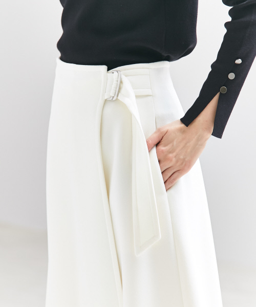 qualite(カリテ)の「ジョーゼットラップパンツ(その他パンツ・レディース・オフホワイト/ベージュ/セージグリーン・34/36/38)」の8枚目の写真