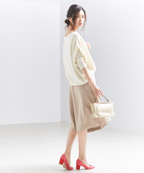 qualite(カリテ)の「ジョーゼットラップパンツ(その他パンツ・レディース・オフホワイト/ベージュ/セージグリーン・34/36/38)」の13枚目の写真