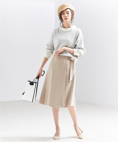 qualite(カリテ)の「ジョーゼットラップパンツ(その他パンツ・レディース・オフホワイト/ベージュ/セージグリーン・34/36/38)」の16枚目の写真