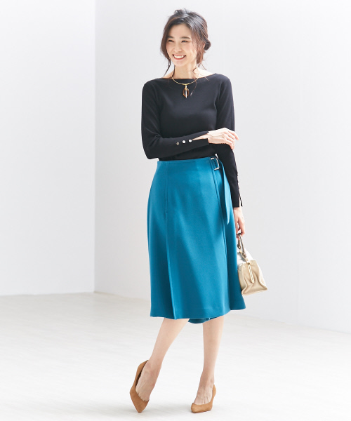 qualite(カリテ)の「ジョーゼットラップパンツ(その他パンツ・レディース・オフホワイト/ベージュ/セージグリーン・34/36/38)」の19枚目の写真