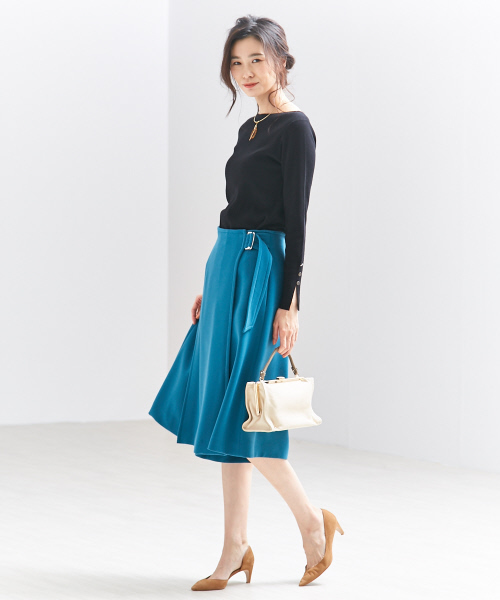qualite(カリテ)の「ジョーゼットラップパンツ(その他パンツ・レディース・オフホワイト/ベージュ/セージグリーン・34/36/38)」の20枚目の写真