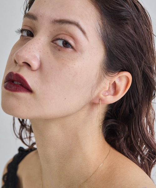 JUPITER(ジュピター)の「【K10】ダブルチェーンイヤリング(イヤリング・レディース・ゴールド・FREE)」の11枚目の写真