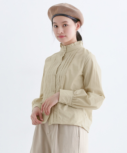 人気のファッショントレンド 新着スタンド カラー フリル