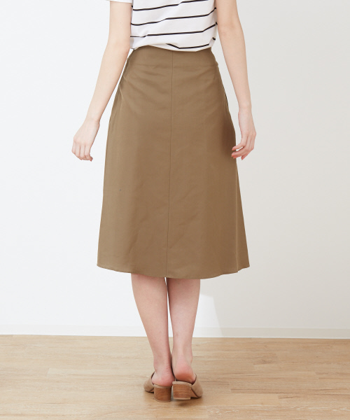 Abahouse Devinette（ドゥヴィネット）の「コットンシルクフロントギャザースカート（スカート・レディース・レッド/カーキ・フリー）」の11枚目の写真