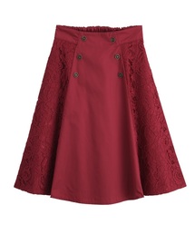 axes femme | フロントＷ釦カラースカート(スカート)