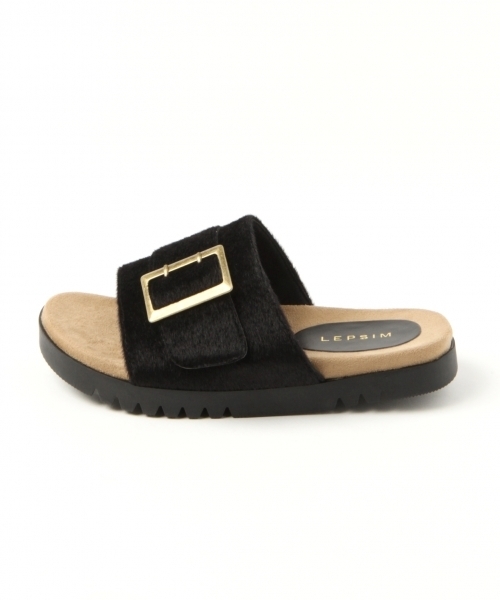 LEPSIM（レプシィム）の「バックルフラットサンダル　788535（サンダル・レディース・レオパード/ベージュ/ブラック・MEDIUM/SMALL/LARGE）」の9枚目の写真