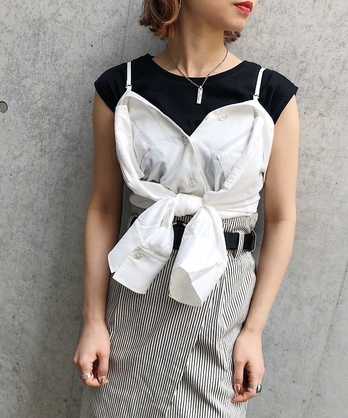 PAGEBOY(ページボーイ)の「オープンカラー3WAYブラウス(シャツ/ブラウス・レディース・オフホワイト/ブラック×ホワイト/カーキ/ブラック系その他・FREE)」の19枚目の写真