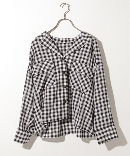 PAGEBOY(ページボーイ)の「オープンカラー3WAYブラウス(シャツ/ブラウス・レディース・オフホワイト/ブラック×ホワイト/カーキ/ブラック系その他・FREE)」の16枚目の写真