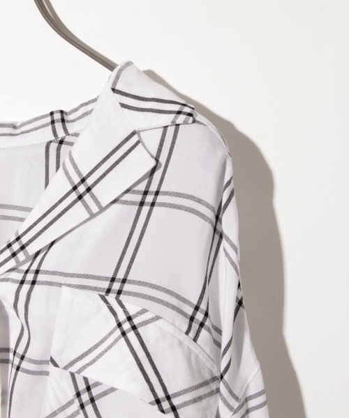 PAGEBOY(ページボーイ)の「オープンカラー3WAYブラウス(シャツ/ブラウス・レディース・オフホワイト/ブラック×ホワイト/カーキ/ブラック系その他・FREE)」の10枚目の写真