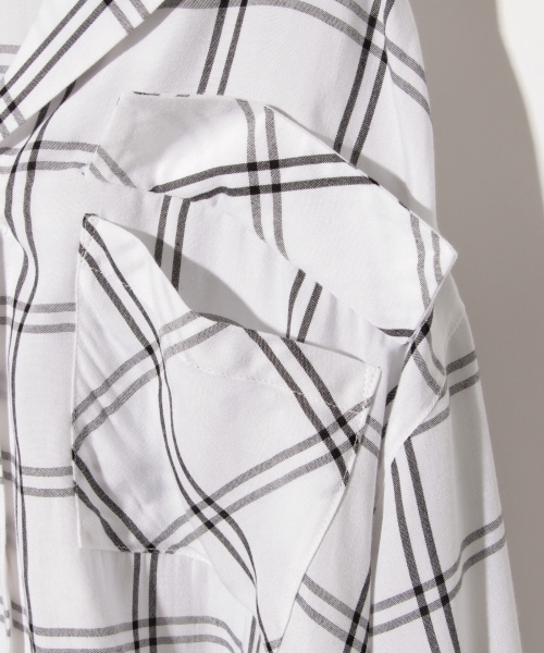PAGEBOY(ページボーイ)の「オープンカラー3WAYブラウス(シャツ/ブラウス・レディース・オフホワイト/ブラック×ホワイト/カーキ/ブラック系その他・FREE)」の18枚目の写真