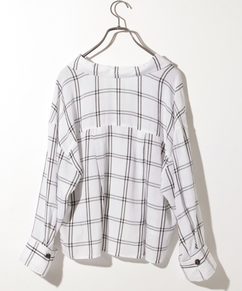 PAGEBOY(ページボーイ)の「オープンカラー3WAYブラウス(シャツ/ブラウス・レディース・オフホワイト/ブラック×ホワイト/カーキ/ブラック系その他・FREE)」の15枚目の写真