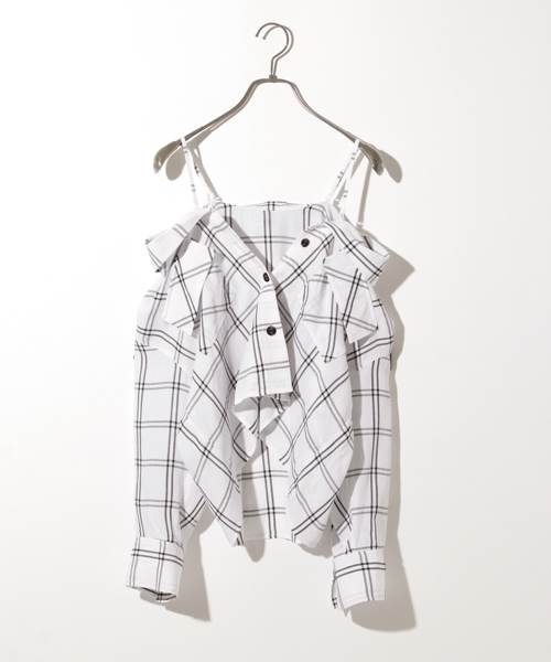 PAGEBOY(ページボーイ)の「オープンカラー3WAYブラウス(シャツ/ブラウス・レディース・オフホワイト/ブラック×ホワイト/カーキ/ブラック系その他・FREE)」の12枚目の写真