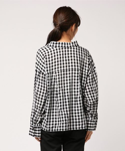 PAGEBOY(ページボーイ)の「オープンカラー3WAYブラウス(シャツ/ブラウス・レディース・オフホワイト/ブラック×ホワイト/カーキ/ブラック系その他・FREE)」の6枚目の写真