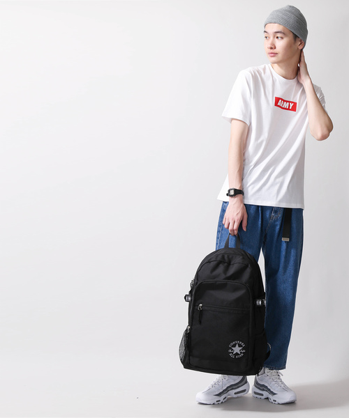 CONVERSE（コンバース）の「∴WEGO/CONVERSE別注リュックサック（バックパック/リュック・メンズ・ホワイト/ブラック/トリコロール・FREE）」の4枚目の写真