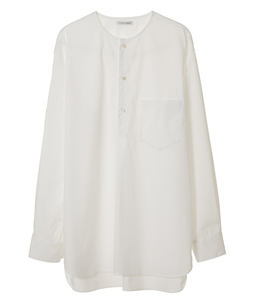 CLANE（クラネ）の「ノーカラーシャツ（シャツ/ブラウス・メンズ・ホワイト/グレー/ネイビー・1/2）」の2枚目の写真