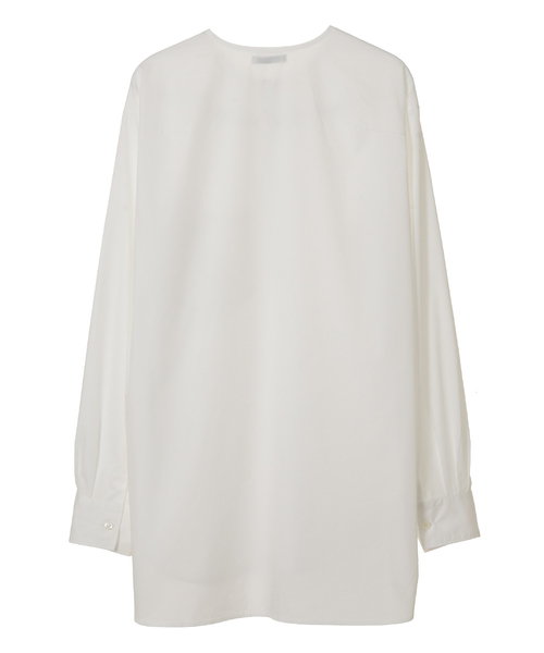 CLANE（クラネ）の「ノーカラーシャツ（シャツ/ブラウス・メンズ・ホワイト/グレー/ネイビー・1/2）」の6枚目の写真