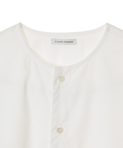 CLANE（クラネ）の「ノーカラーシャツ（シャツ/ブラウス・メンズ・ホワイト/グレー/ネイビー・1/2）」の7枚目の写真
