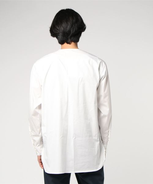 CLANE（クラネ）の「ノーカラーシャツ（シャツ/ブラウス・メンズ・ホワイト/グレー/ネイビー・1/2）」の5枚目の写真