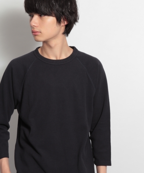 niko and...(ニコアンド)の「ソフトワッフル7分袖Tシャツ(Tシャツ/カットソー・メンズ・ホワイト/ネイビー/グレー/イエロー・MEDIUM/LARGE)」の3枚目の写真