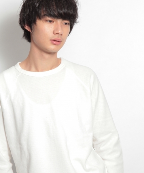niko and...(ニコアンド)の「ソフトワッフル7分袖Tシャツ(Tシャツ/カットソー・メンズ・ホワイト/ネイビー/グレー/イエロー・MEDIUM/LARGE)」の6枚目の写真