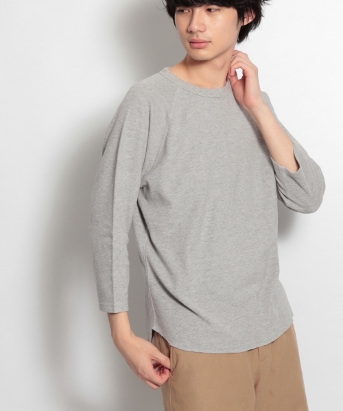niko and...(ニコアンド)の「ソフトワッフル7分袖Tシャツ(Tシャツ/カットソー・メンズ・ホワイト/ネイビー/グレー/イエロー・MEDIUM/LARGE)」の8枚目の写真