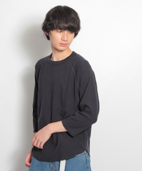 niko and...(ニコアンド)の「ソフトワッフル7分袖Tシャツ(Tシャツ/カットソー・メンズ・ホワイト/ネイビー/グレー/イエロー・MEDIUM/LARGE)」の11枚目の写真