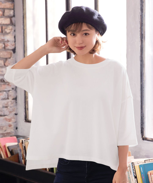 KOBE LETTUCE(コウベレタス)の「サーマル素材ビッグシルエットサーマルカットソーTシャツ(Tシャツ/カットソー・レディース・ブラック/オフホワイト/カーキ/マスタード・FREE)」の2枚目の写真