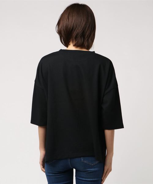 KOBE LETTUCE(コウベレタス)の「サーマル素材ビッグシルエットサーマルカットソーTシャツ(Tシャツ/カットソー・レディース・ブラック/オフホワイト/カーキ/マスタード・FREE)」の6枚目の写真