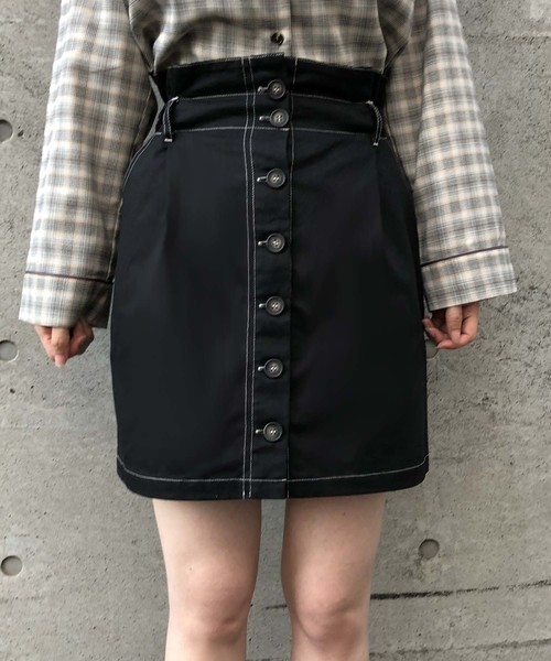 one after another NICE CLAUP（ワンアフターアナザーナイスクラップ）の「前ボタンミニスカート（スカート・レディース・ブラック/ベージュ/アイボリー/グレー系その他・FREE）」の16枚目の写真