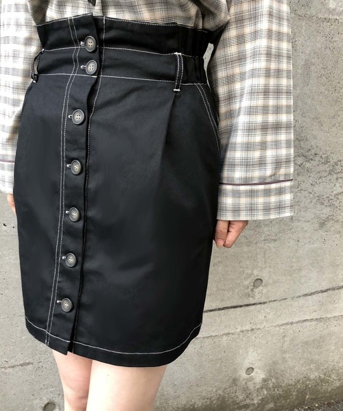one after another NICE CLAUP（ワンアフターアナザーナイスクラップ）の「前ボタンミニスカート（スカート・レディース・ブラック/ベージュ/アイボリー/グレー系その他・FREE）」の17枚目の写真