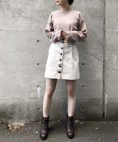 one after another NICE CLAUP（ワンアフターアナザーナイスクラップ）の「前ボタンミニスカート（スカート・レディース・ブラック/ベージュ/アイボリー/グレー系その他・FREE）」の21枚目の写真