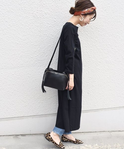 SHIPS（シップス）の「キーネックスリットワンピース◇（ワンピース・レディース・ブラック/ライトブルー/キャメル・ONE SIZE）」の11枚目の写真