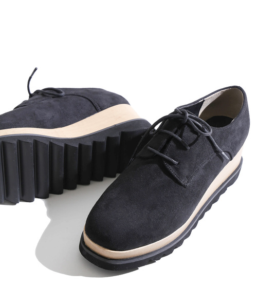 WEGO(ウィゴー)の「WEGO/コンビ厚底シューズ(ドレスシューズ・レディース・ブラック/ベージュ/ブラック系その他・MEDIUM/LARGE)」の8枚目の写真