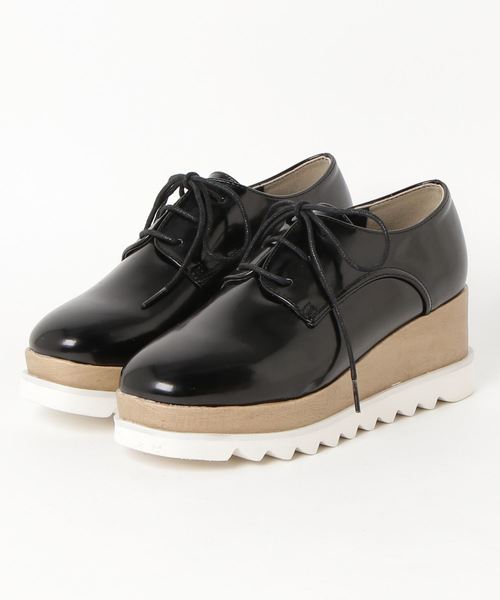 WEGO(ウィゴー)の「WEGO/コンビ厚底シューズ(ドレスシューズ・レディース・ブラック/ベージュ/ブラック系その他・MEDIUM/LARGE)」の12枚目の写真