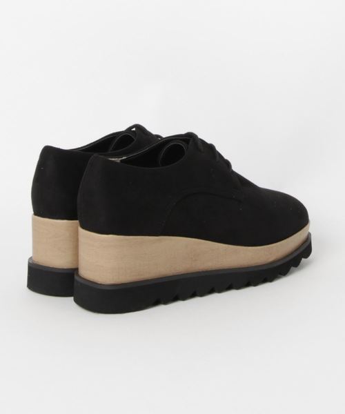 WEGO(ウィゴー)の「WEGO/コンビ厚底シューズ(ドレスシューズ・レディース・ブラック/ベージュ/ブラック系その他・MEDIUM/LARGE)」の4枚目の写真