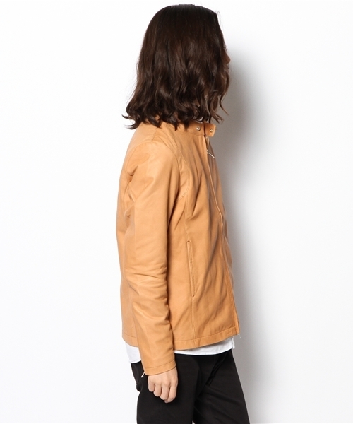 Lui's（ルイス）の「Lui's【プレミアムタンナーレザー】シングルレザージャケット（ライダースジャケット・メンズ・ブラック/ネイビー/チャコールグレー/キャメル・SMALL/MEDIUM/LARGE）」の11枚目の写真