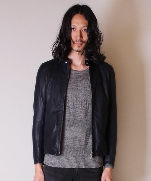 Lui's（ルイス）の「Lui's【プレミアムタンナーレザー】シングルレザージャケット（ライダースジャケット・メンズ・ブラック/ネイビー/チャコールグレー/キャメル・SMALL/MEDIUM/LARGE）」の17枚目の写真