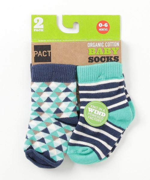 PACT（パクト）の「PACT Baby Boy's Sock TwoPack ベビーソックス/靴下（ソックス/靴下）」 WEAR
