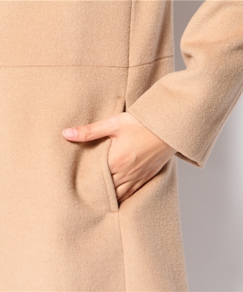 [yuu ] BEAUTY&YOUTH - ウールアンゴラノーカラーコート Deuxieme Classe（ドゥーズィエムクラス） ノーカラーコート コート