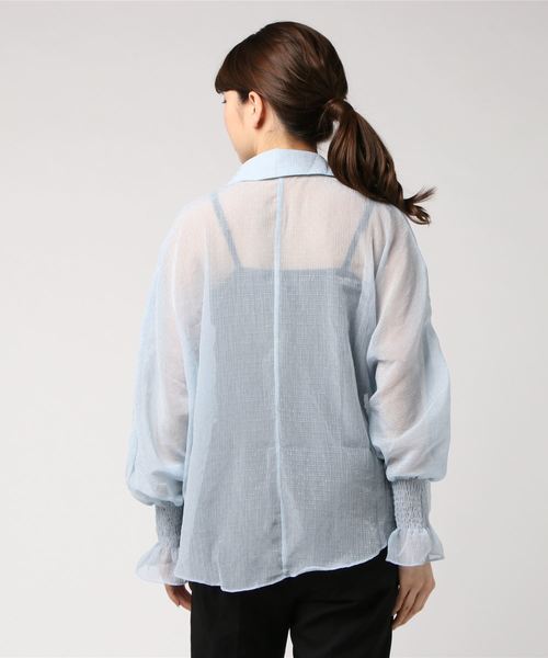 LUGG NAGG(ラグナグ)の「【Jewelobe/ ジュエローブ】スキッパー袖シャーリングブラウス(シャツ/ブラウス・レディース・ベージュ/オフホワイト/ピンク/ブルー・FREE)」の6枚目の写真
