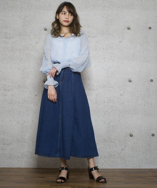 LUGG NAGG(ラグナグ)の「【Jewelobe/ ジュエローブ】スキッパー袖シャーリングブラウス(シャツ/ブラウス・レディース・ベージュ/オフホワイト/ピンク/ブルー・FREE)」の7枚目の写真
