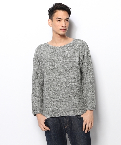 CIAOPANIC(チャオパニック)の「【Ciaopanic】 コットン引き揃えボートネック(ニット/セーター・メンズ・グリーン/ネイビー/ベージュ・MEDIUM/LARGE)」の10枚目の写真