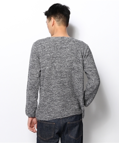 CIAOPANIC(チャオパニック)の「【Ciaopanic】 コットン引き揃えボートネック(ニット/セーター・メンズ・グリーン/ネイビー/ベージュ・MEDIUM/LARGE)」の9枚目の写真