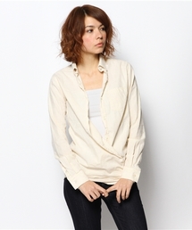 goa | C/麻  ダンガリーカシュクールシャツ(シャツ/ブラウス)